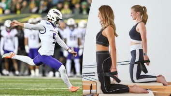 Fitness Instructor Girlfriend Humbles D1 Football Players During Hot Pilates Workout