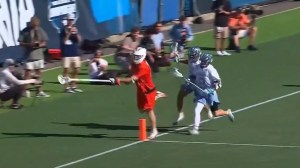 college lacrosse syracuse north carolina unc billy dwan out of bounds referee officiating miss goal