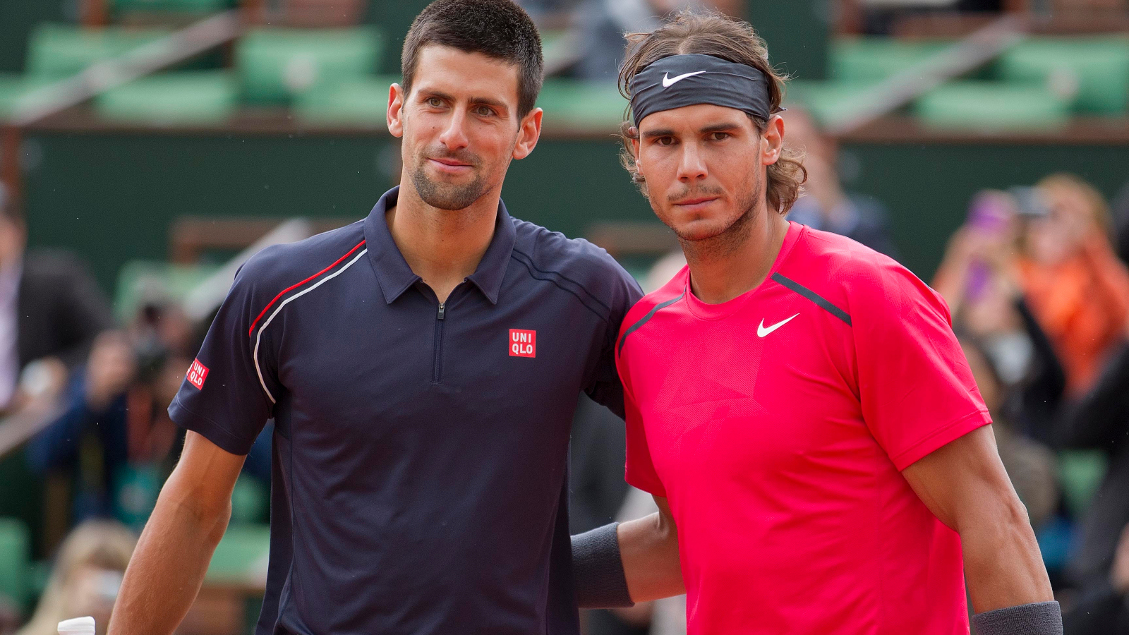 Rafael Nadal and Novak Djokovic at the French Open