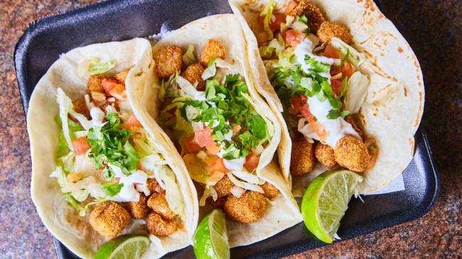 Fried fish tacos