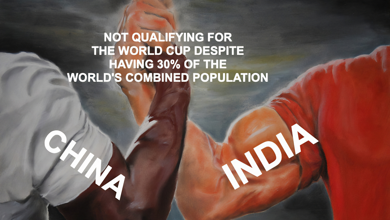 funniest world cup meme about China and India