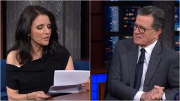Julia Louis-Dreyfus Revived Selina Meyer From ‘VEEP’ To Masterfully Roast Stephen Colbert