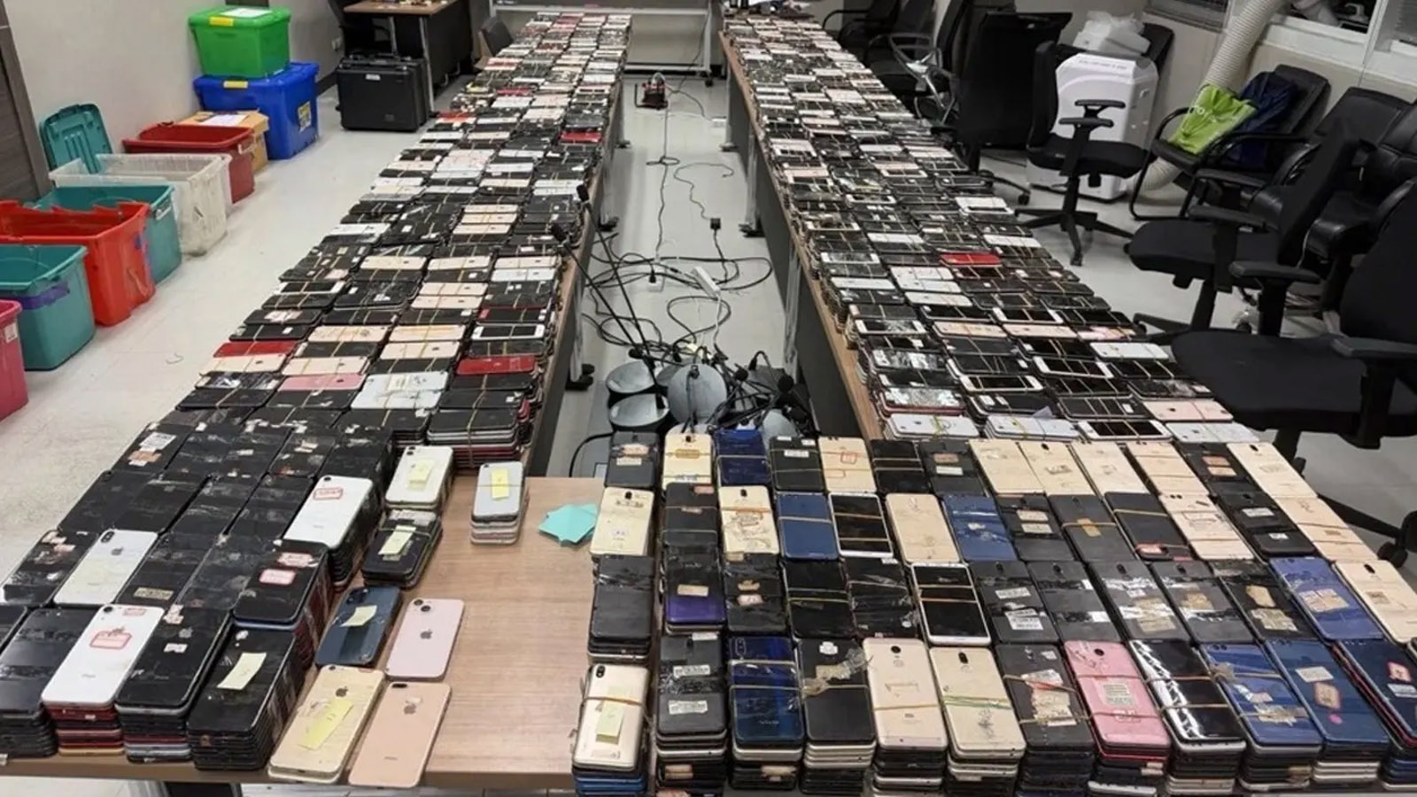 seized-devices-from-an-FBI-anti-scam-operation-in-Thailand