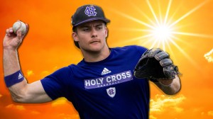 Texas sun college baseball holy cross fielding cant see blind weather