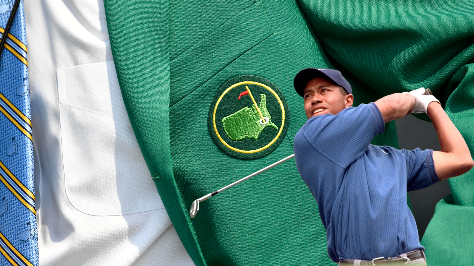 Tiger Woods and a Masters Green Jacket