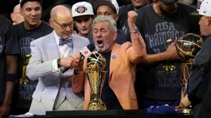 New York Knicks owner James Dolan celebrates NBA Championship
