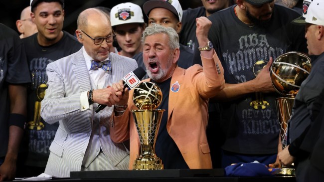 New York Knicks owner James Dolan celebrates NBA Championship