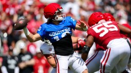 Oklahoma Quarterback John Mateer Shows Off Brand New Throwing Motion At Manning Passing Academy