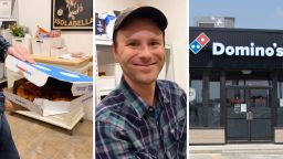 Man Has A Secret Way To Make Domino’s Pizza Healthier. He Throws It Upside Down On The Floor—Box And All