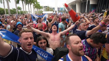 Scotland’s Tartan Army Take Over Marlins Game To Sing & Dance, Bring Playoff Atmosphere To Marlins Stadium