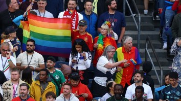 Large Pride Flags Fly At Iran Vs Egypt World Cup Game In Seattle Despite Protests From Both Teams