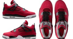 Nike Air Jordan 4s in Toro Red