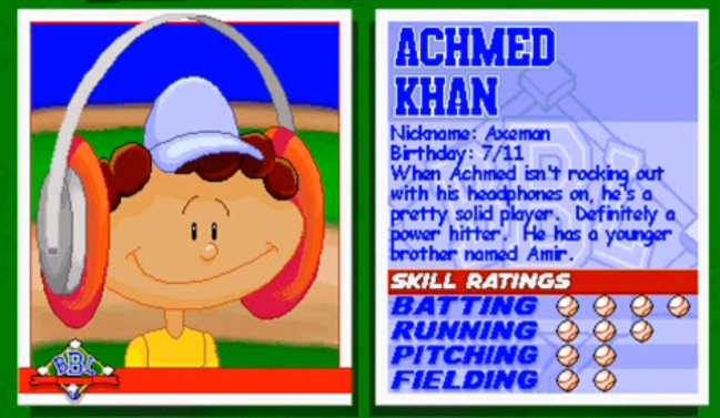 Achmed Khan Backyard Baseball ratings