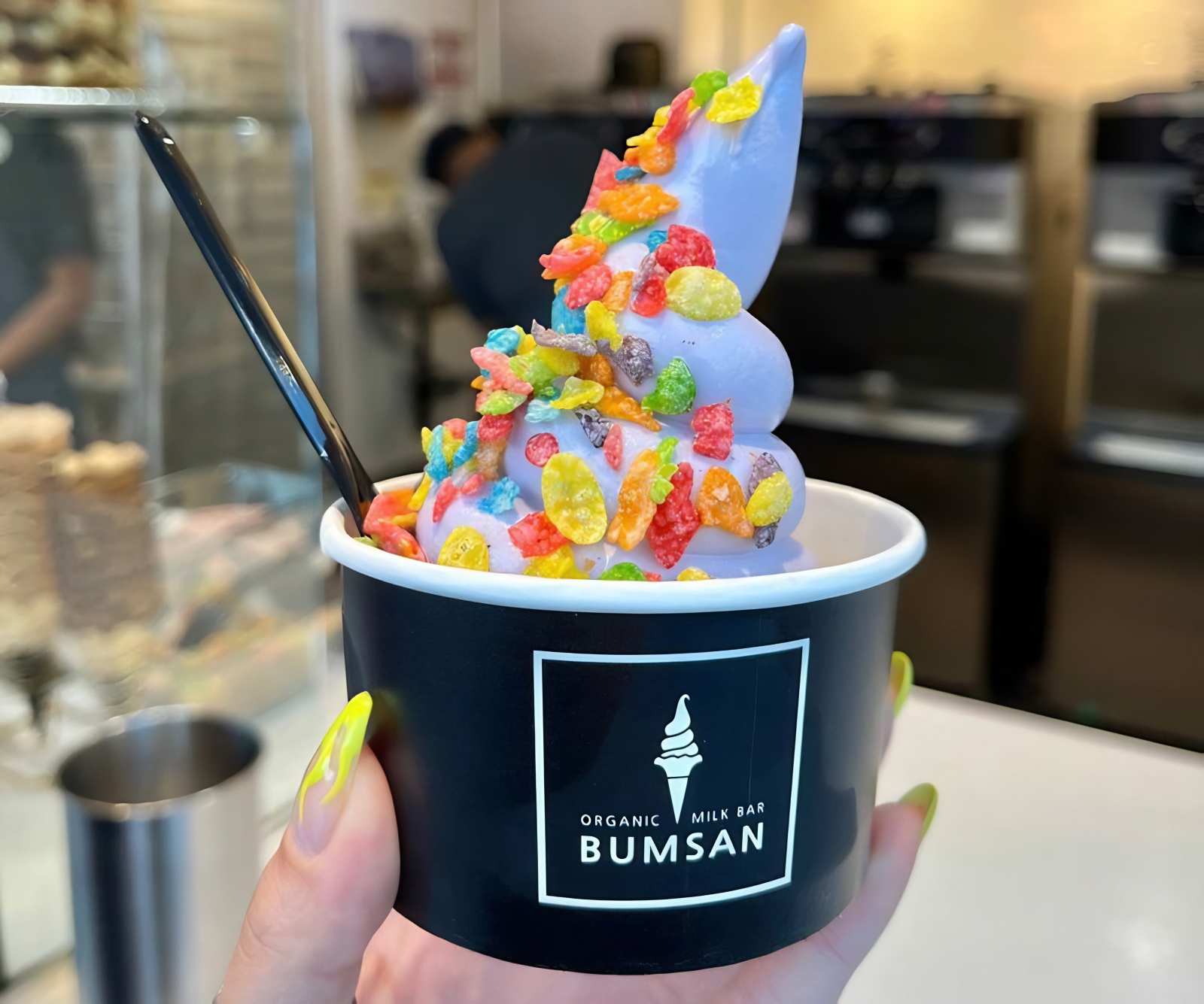 Bumsan Ice Cream fruity pebbles covered soft serve