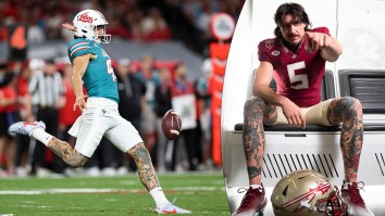 Florida State’s 28-Year-Old Aussie Punter Is Covered In Tattoos From Head To Toe And Rocks A Bleached Mullet