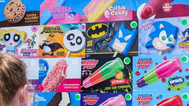 Ice cream truck menu