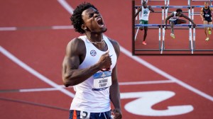 world record hurdler Ja'Kobe Tharp