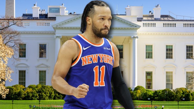 Jalen Brunson in front of the White House