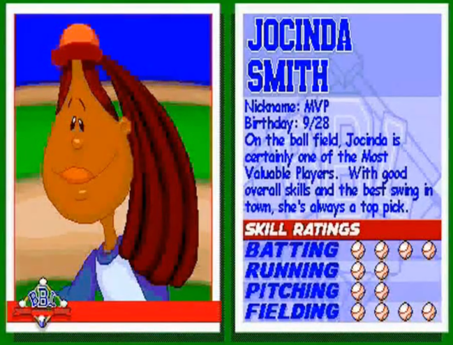 Jocinda Smith Backyard Baseball ratings