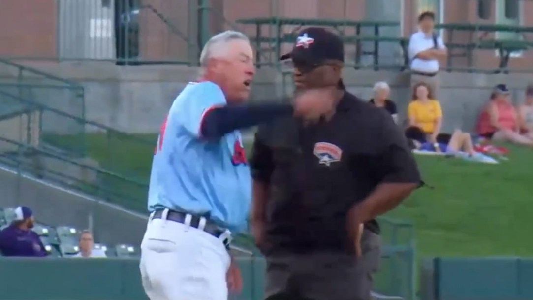 Lincoln Saltdogs Manager ejection pro baseball james frisbie