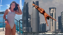 Swiss Cliff Diving Champion Morgane Herculano Reveals Terrifying POV From 69-Foot Jump In Crazy Wind