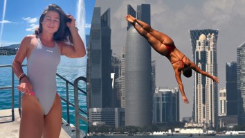 Swiss Cliff Diving Champion Morgane Herculano Reveals Terrifying POV From 69-Foot Jump In Crazy Wind