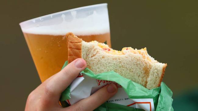 Pimento cheese sandwich at The Masters