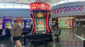 Slot machines at Las Vegas airport