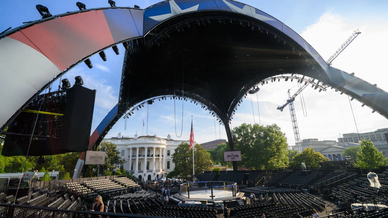UFC Event at White House Sparks Controversy Over Flag Code Violation UFC Event at White House Sparks Controversy Over Flag Code Violation