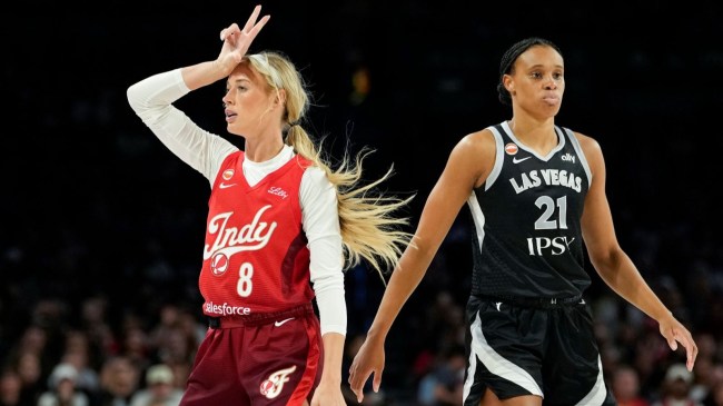 Brianna Turner and Indiana Fever guard Sophie Cunningham