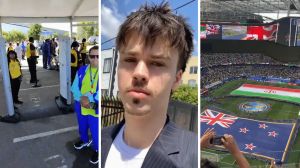 world cup game (l) man shares how he snuck into a world cup game (c) security check point (r)