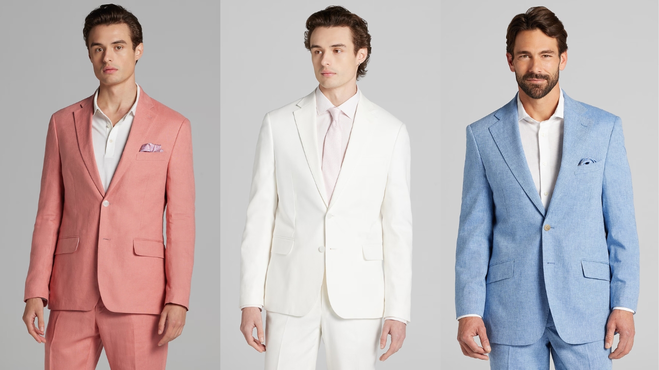 Tired Of Sweating Bullets At Summer Weddings? Get Yourself A Linen Suit From Men’s Wearhouse! Tired Of Sweating Bullets At Summer Weddings? Get Yourself A Linen Suit From Men’s Wearhouse!
