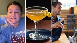 bartender shares a day in the job (l) sidecar drink (c) man ordering cocktail (r)
