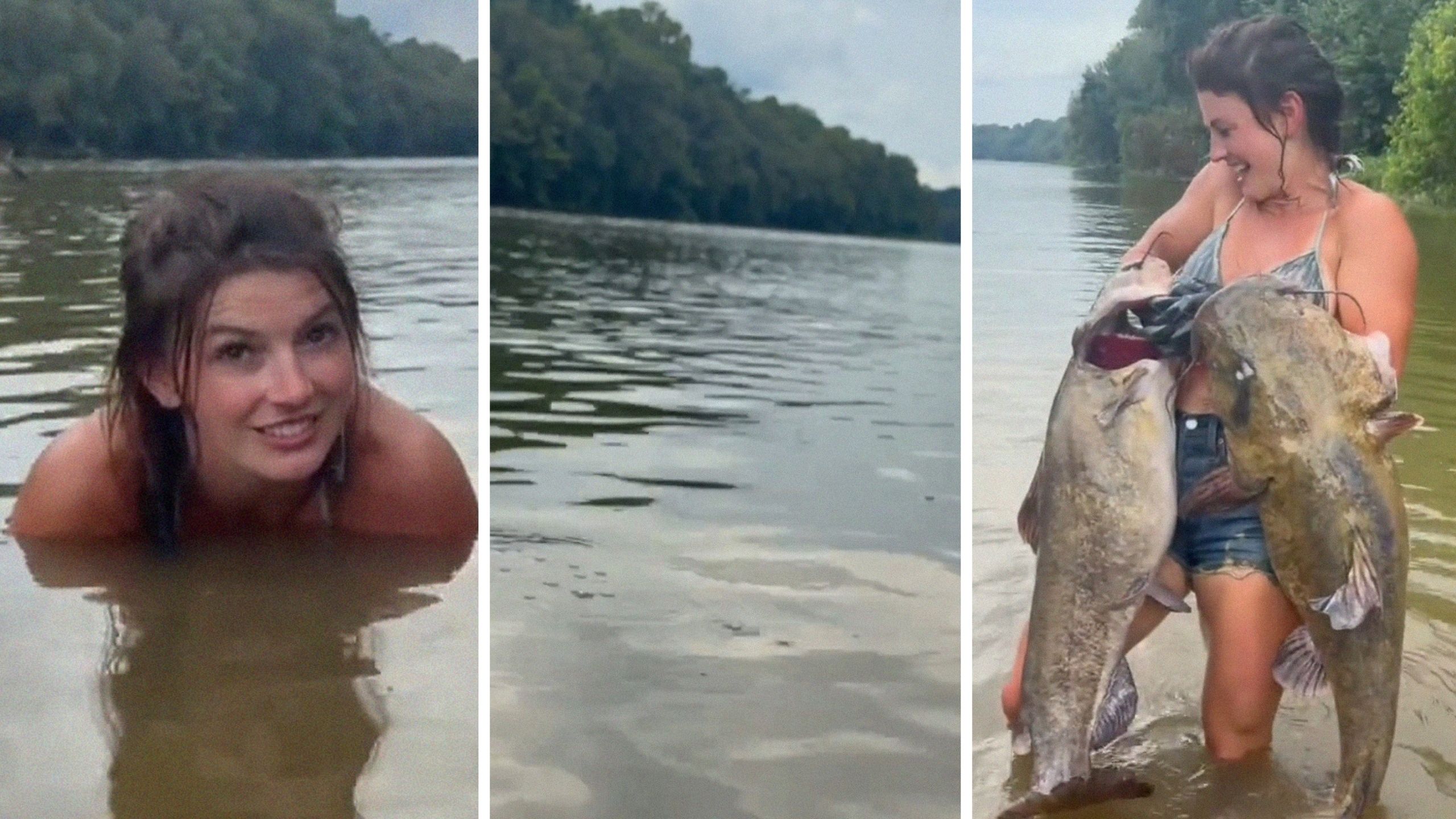Woman Goes Noodling For Catfish. She Catches 2—Without Even Having To Go Underwater: ‘When The Zombie Apocalypse Hits, I’m On Her Team’ Woman Goes Noodling For Catfish. She Catches 2—Without Even Having To Go Underwater: ‘When The Zombie Apocalypse Hits, I’m On Her Team’