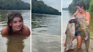 Woman Goes Noodling For Catfish. She Catches 2—Without Even Having To Go Underwater: ‘When The Zombie Apocalypse Hits, I’m On Her Team’