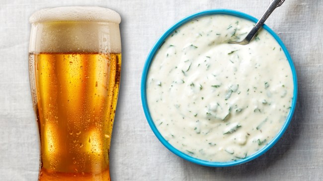 Beer and ranch dressing
