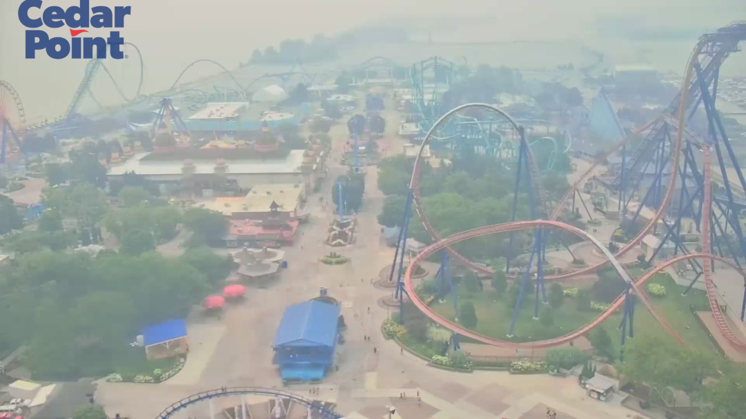 Cedar Point Amusement Park Ohio Smoke Canada Wildfire