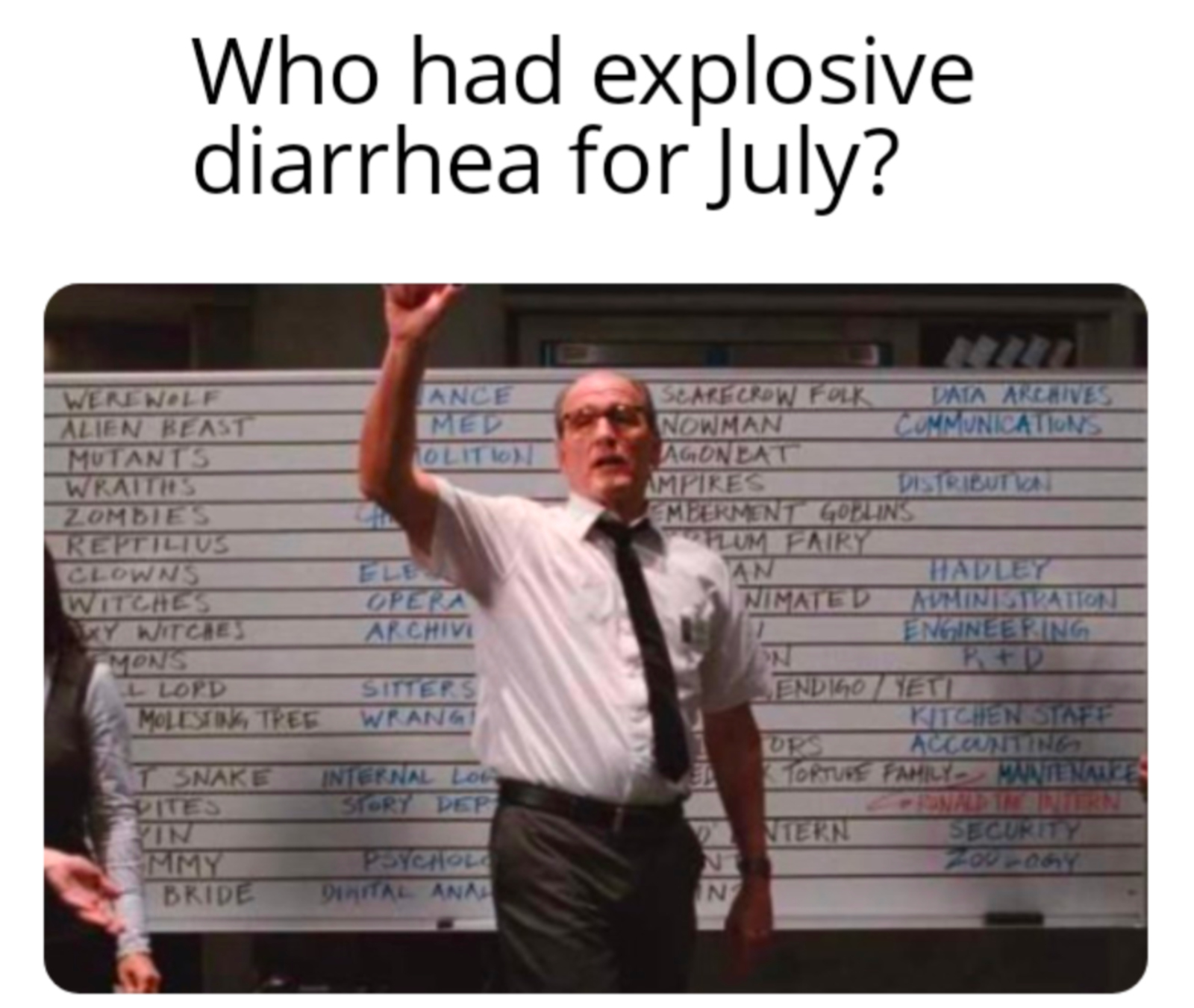 hilarious meme about unexpected July