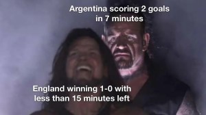 hilarious Undertaker meme about Argentina versus England