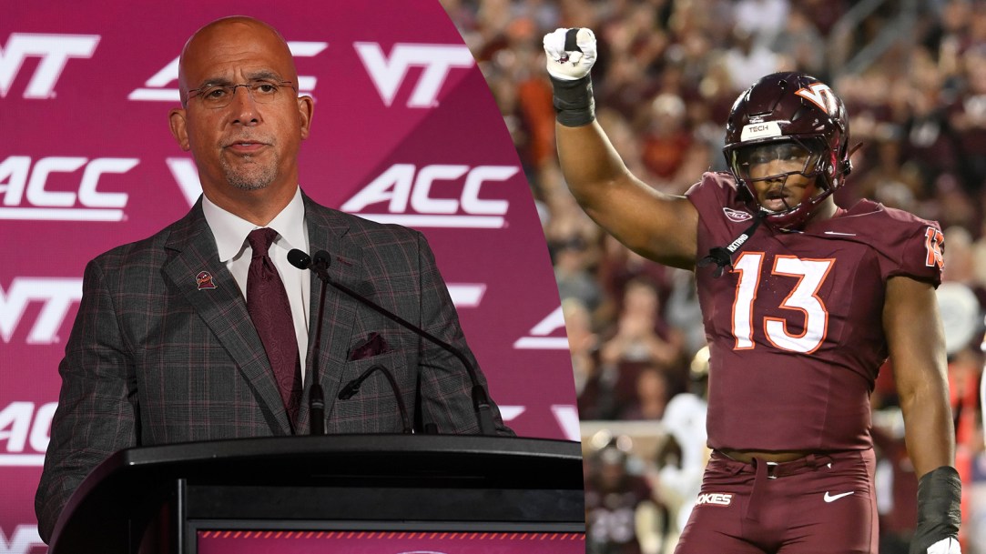 James Franklin Virginia Tech Coach Crazy Player Reaction Kemari Copeland