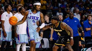 Staffer Seriously Injured During Kansas-Wichita State Alumni Game Brawl Calls Out ‘Poor Loser’ Hit With Indefinite Suspension Over Cheap Shot