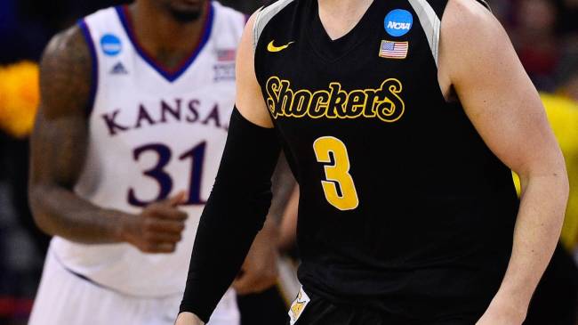 Kansas vs Wichita State basketball players