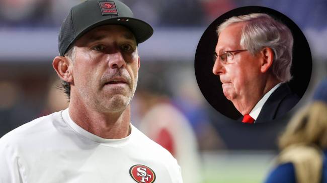 49ers coach Kyle Shanahan and Mitch McConnell