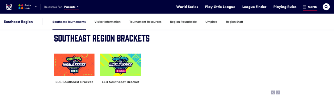 Little League Regional Bracket