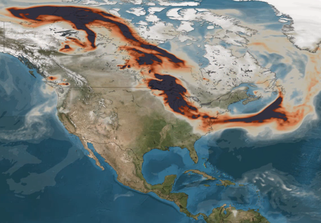 Canada Wildfire Smoke Direction NASA