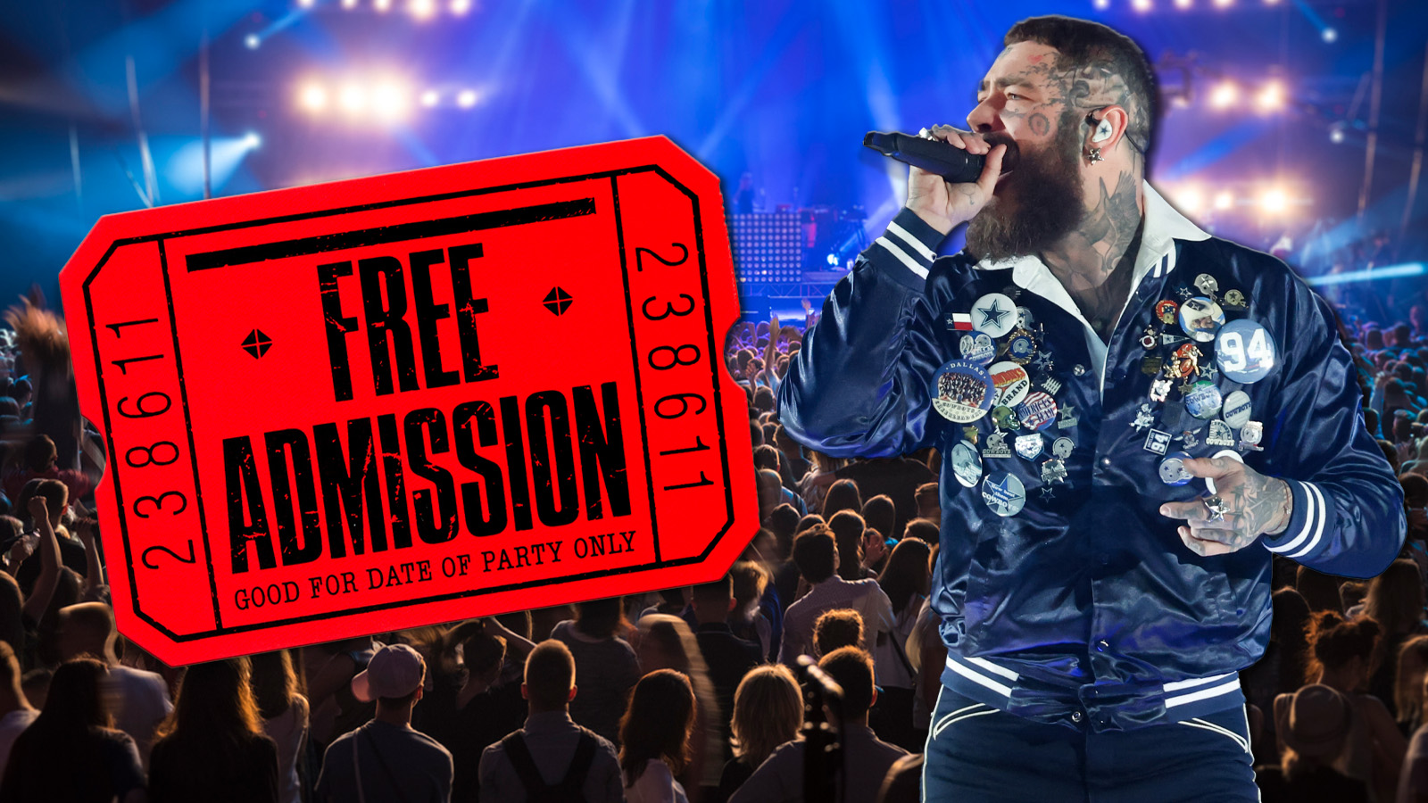 Post Malone Can’t Give Away Enough Free Tickets To Back-Fill Empty Crowds For His Concert Tour With Jelly Roll Post Malone Can’t Give Away Enough Free Tickets To Back-Fill Empty Crowds For His Concert Tour With Jelly Roll
