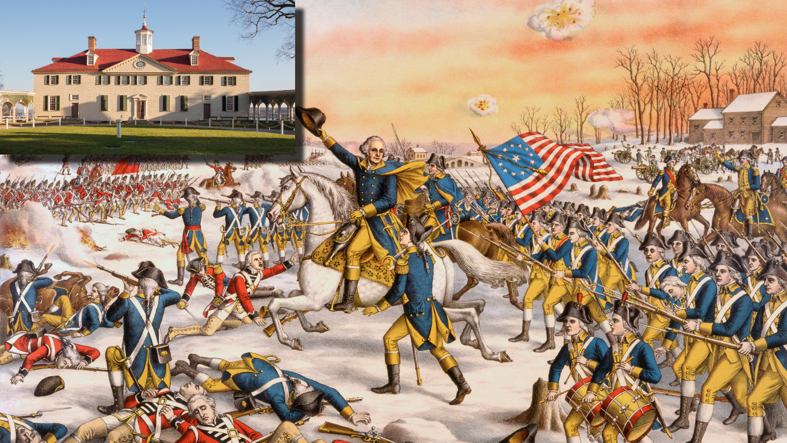 President George Washington next to Mount Vernon