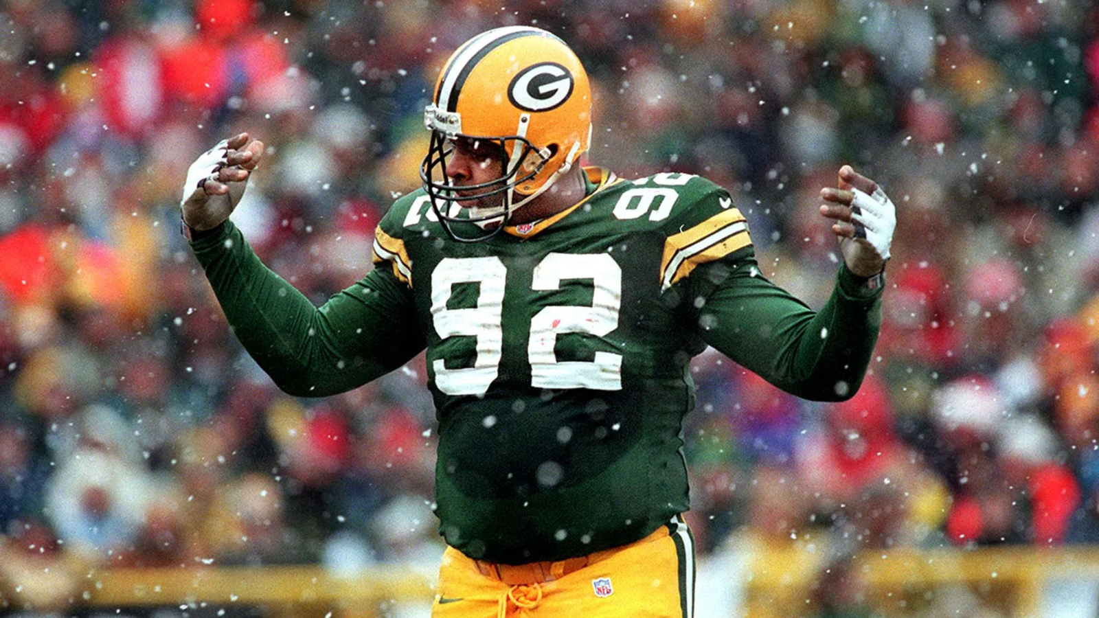 Reggie White of the Green Bay Packers