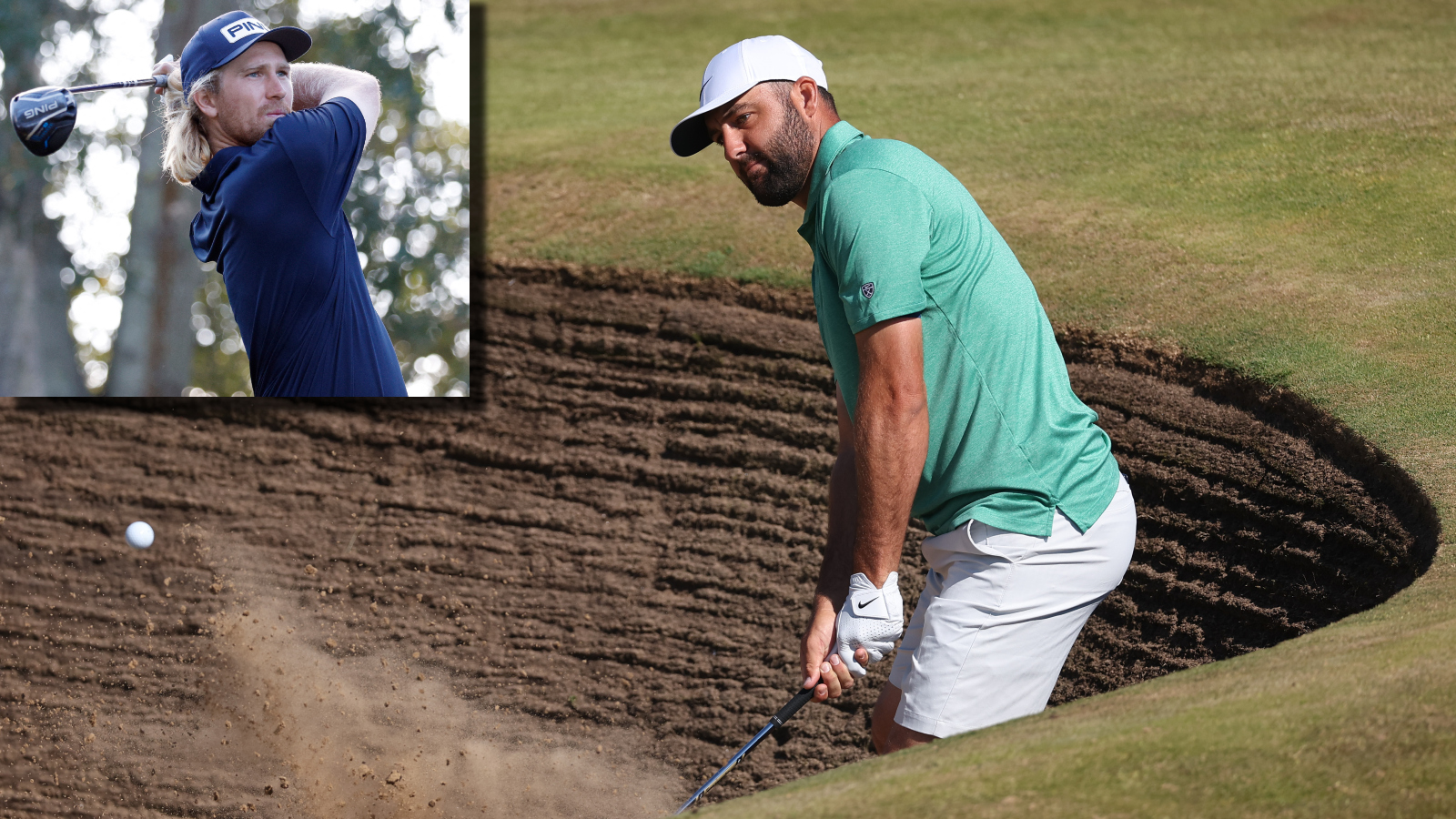 pro golfers Scottie Scheffler and Travis Smyth at the Open Championship