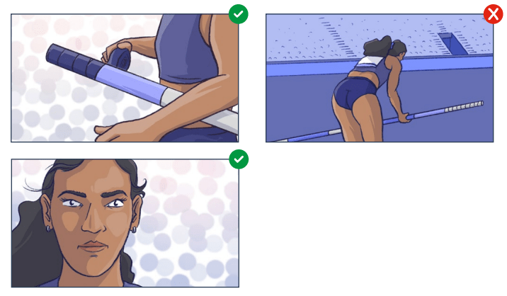 Track and field Camera angle rules europe